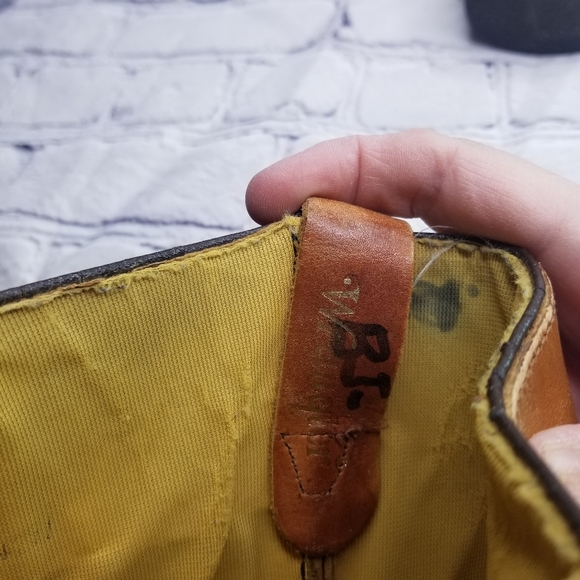 Vtg 70s wrangler mushroom leather campus boots - Picture 9 of 15